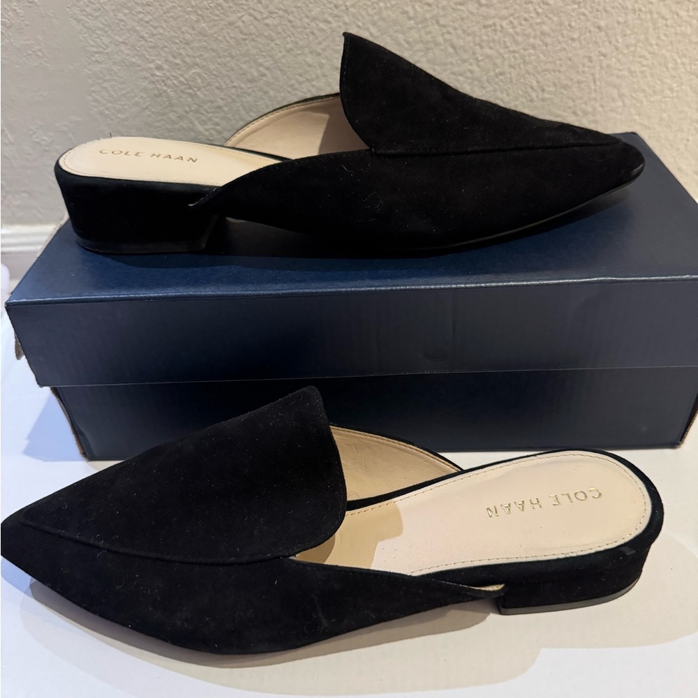 Cole Haan Black Suede Piper Mule - Picture 7 of 15